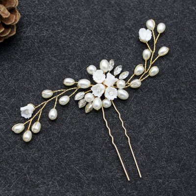 3pcs Clear Crystal Flower Bridal Hair Pins
